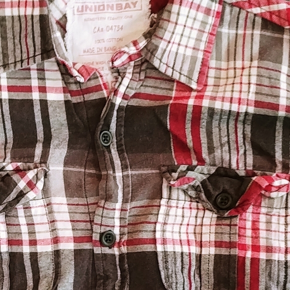 UNIONBAY Men's Large Plaid Button Up Shirt. Normcore Comfy Casual Wear Cotton. - Picture 4 of 6